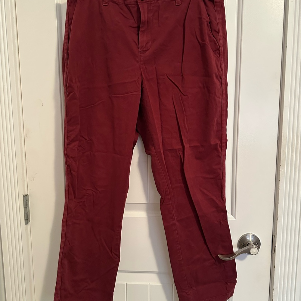GAP Red Chinos Tailored Cotton Blend